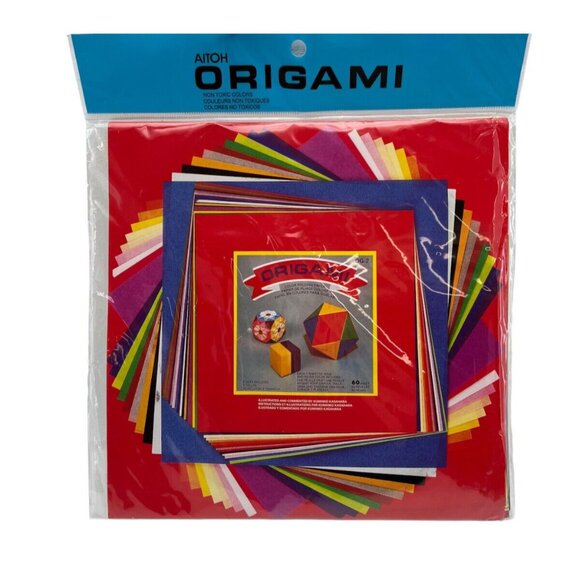 Aitoh OG-2 Oragami Paper Set w 60 Sheets Multi Colors Directions - Picture 1 of 3
